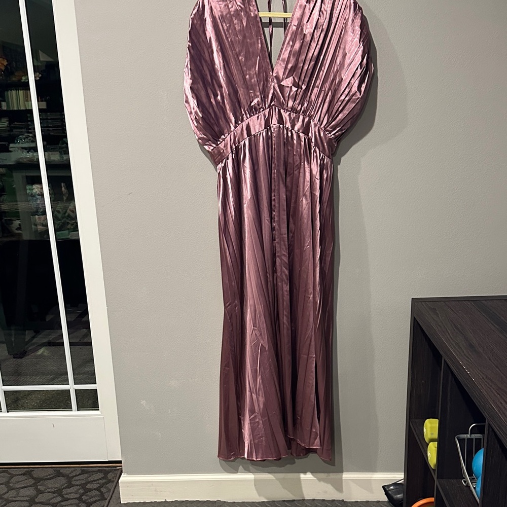 Mauve Satin Dress